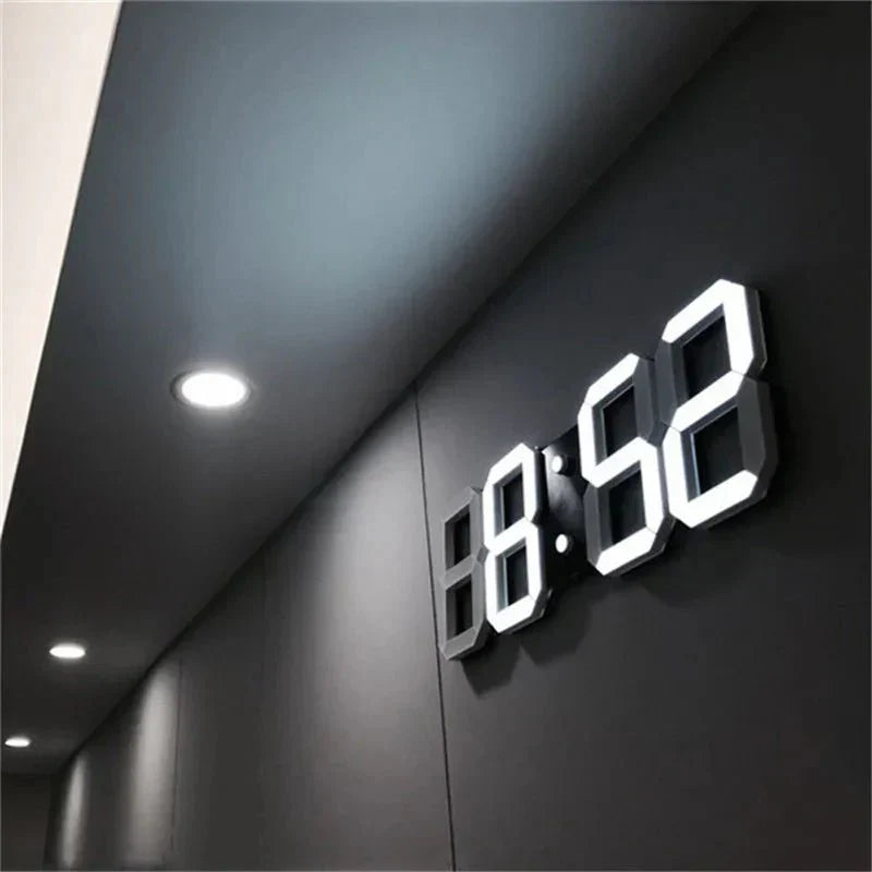 LumiSync 3D LED Wall Clock – Modern Digital Clock with Dimmable Lighting