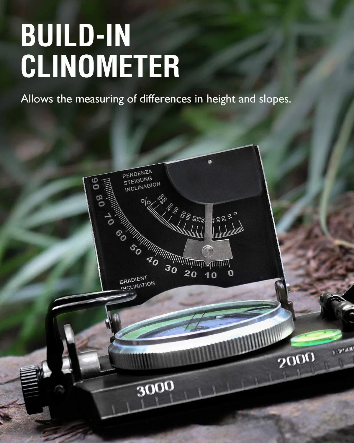BowLift | Military Compass | Waterproof Aluminum Alloy | Clinometer & Sighting Lens | Survival, Camping & Hiking
