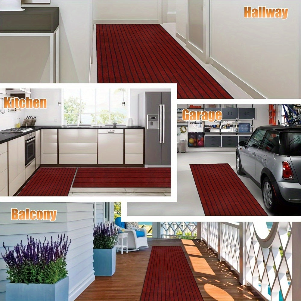 Non-slip Runner - Washable Rug with Rubber Backing for Indoor and Outdoor | Perfect for Hallway and Balcony | Skanto