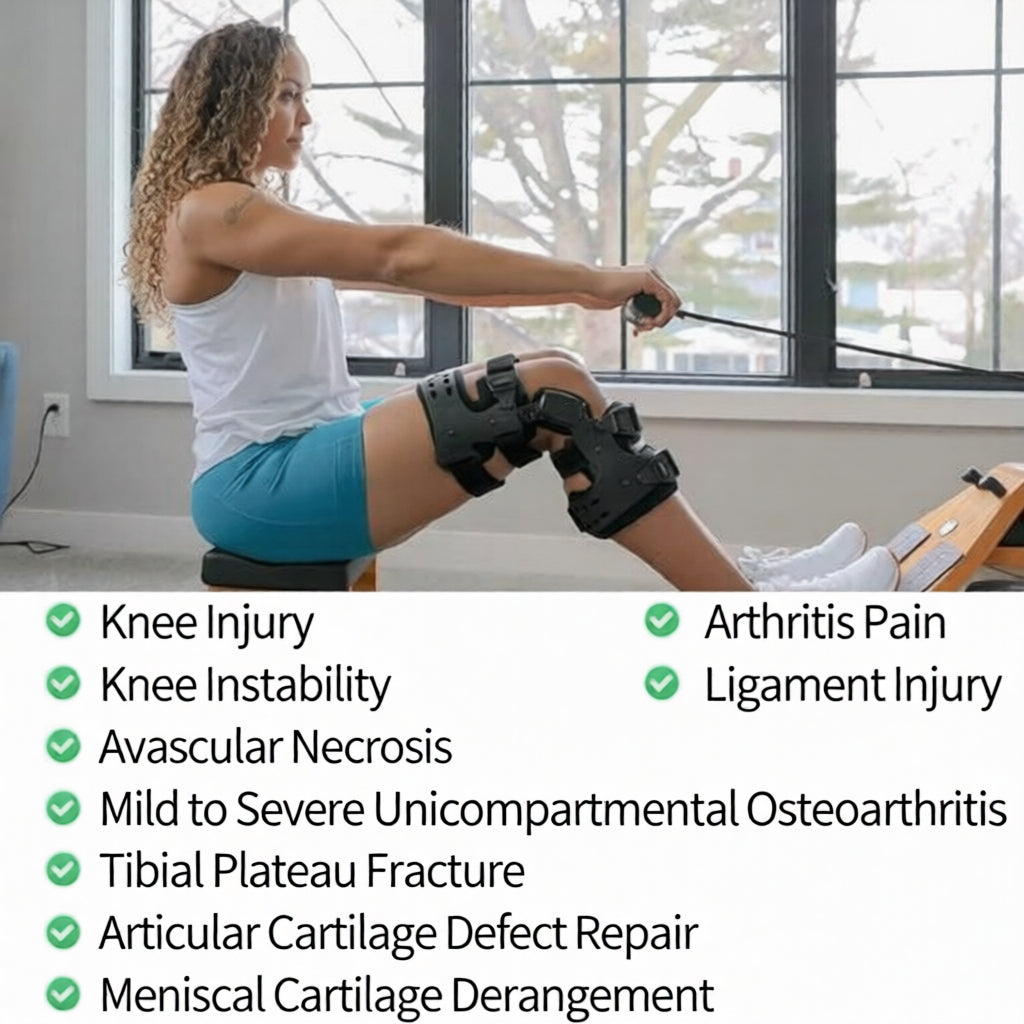 BowLift | Osteoarthritis Unloader Knee Brace | Medial & Lateral Support for Bone-on-Bone Arthritis Relief, Adjustable Size for Enhanced Comfort