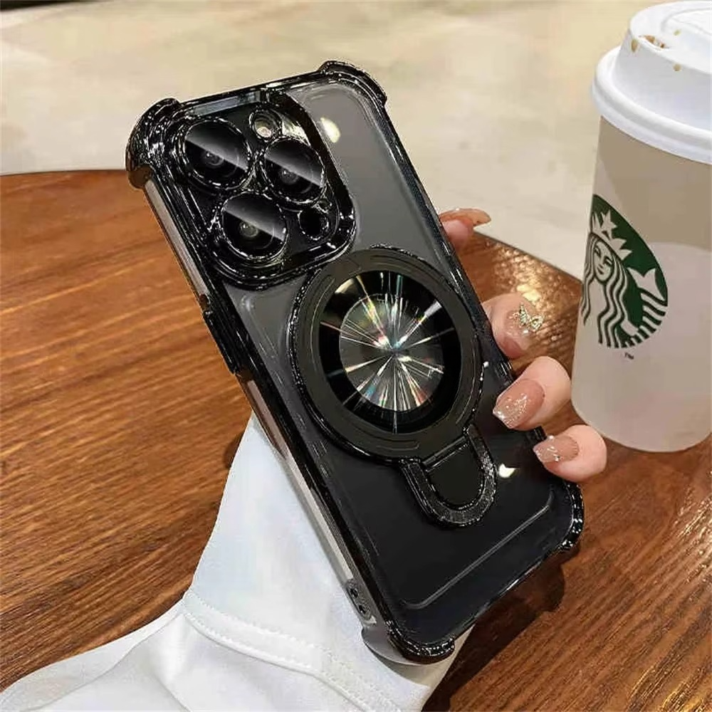High-quality magnetic iPhone case with MagSafe stand and shock protection