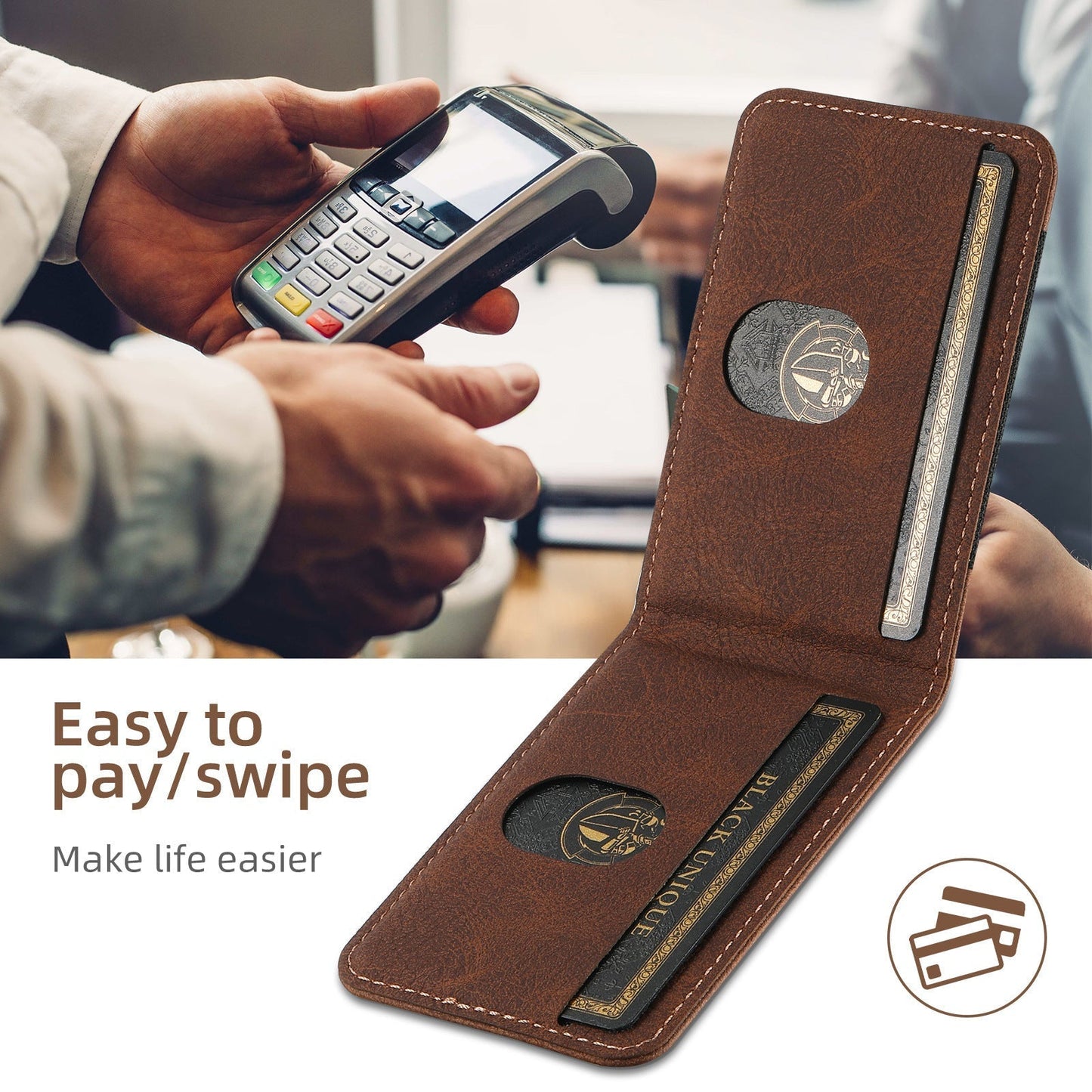 Skanto | Leather Phone Case with Card Slot and MagSafe Compatibility