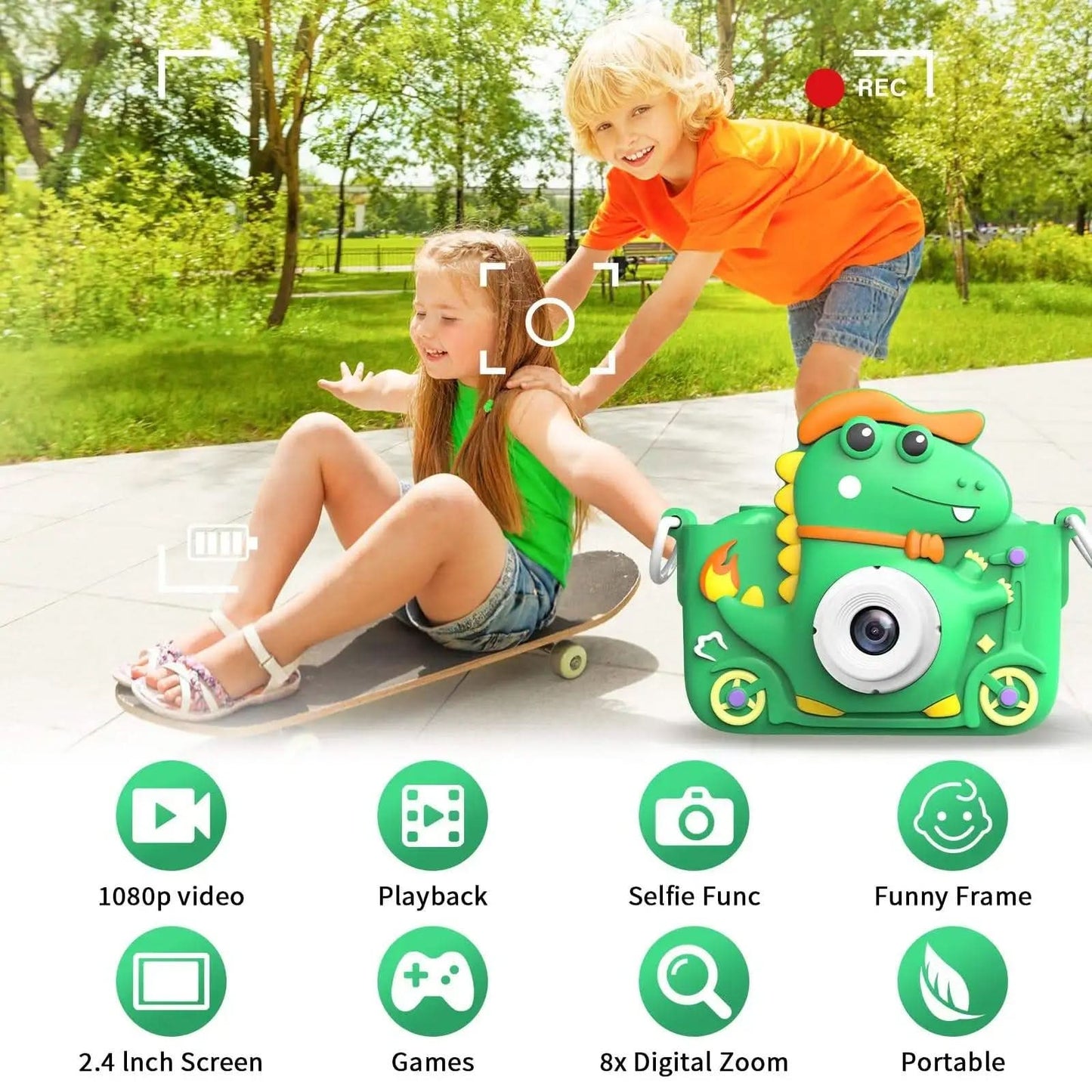 Skanto | Dinosaur Camera for Kids with 1080p HD