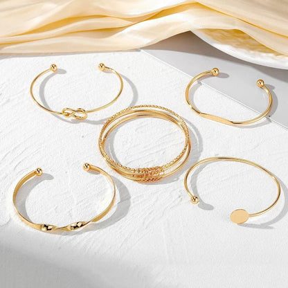 BowLift | 5pcs Twist Bangle Bracelet Stack