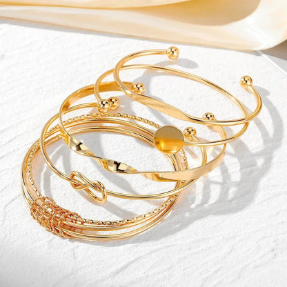 BowLift | 5pcs Twist Bangle Bracelet Stack
