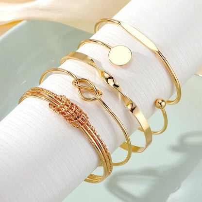 BowLift | 5pcs Twist Bangle Bracelet Stack