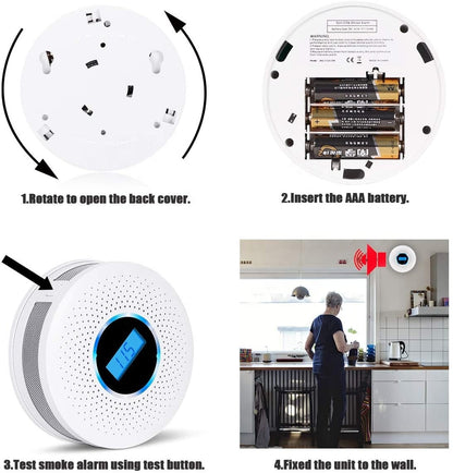 Skanto | CombiSafe Smoke and Carbon Monoxide Detector with Long-Lasting Battery