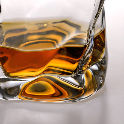 Edo Kiriko Style Whisky Glass – Hand-Cut with a Unique Swirl Design