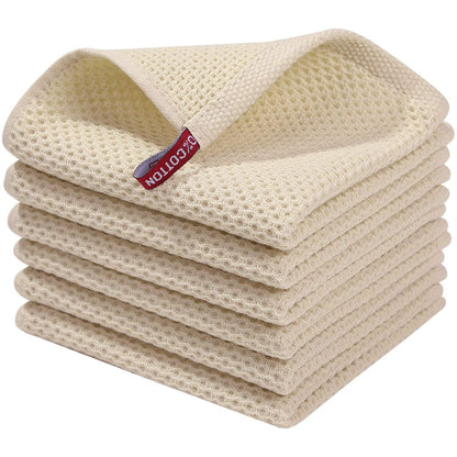 Skanto | 6-Pack Cotton Waffle Kitchen Towels