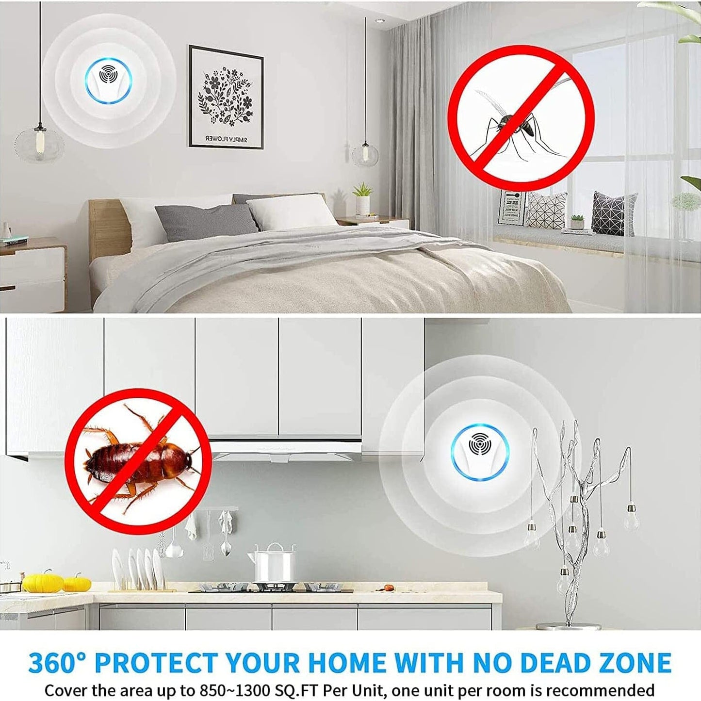 Skanto | 6-Pack: Electronic Pest Repeller Plug for Indoor Use