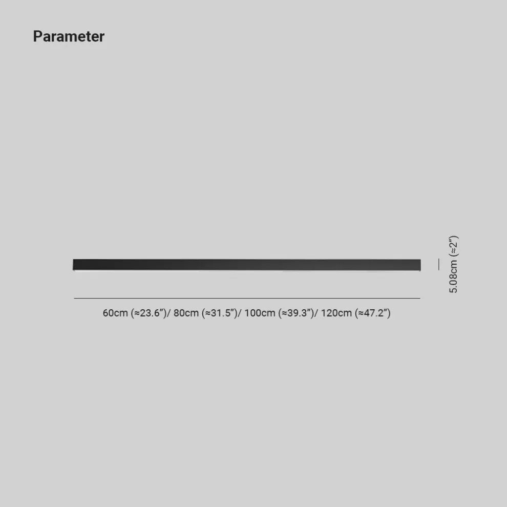 Skanto | Black Metal LED Linear Ceiling Lamp Minimalist Modern Design