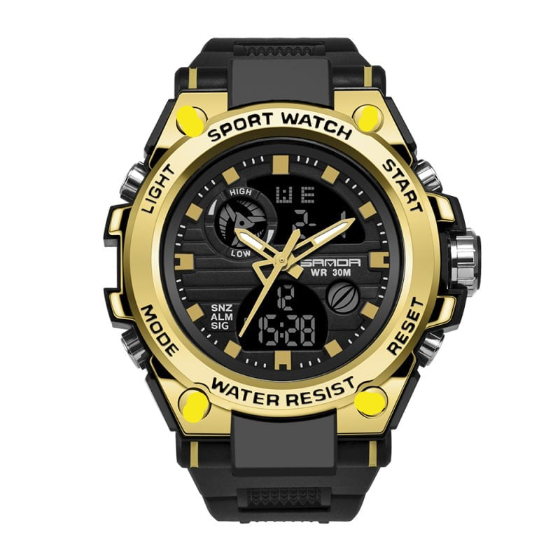 Karnz | Sporty Dual-Display Mode Multifunctional Waterproof Luminous Men's Wristwatch
