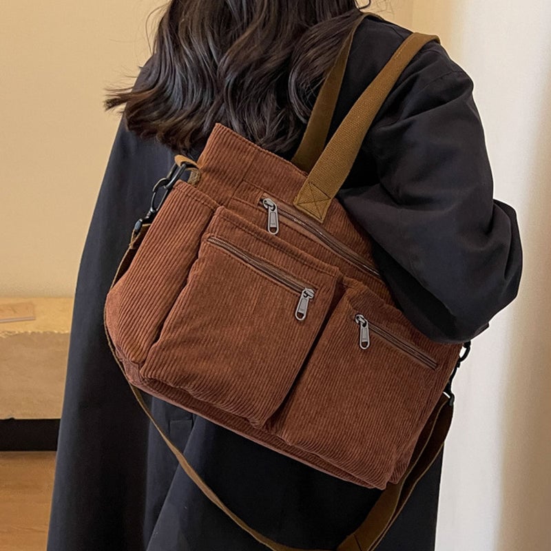 Skanto Skanto | Solid Corduroy Tote Bag