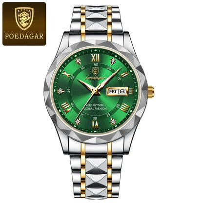 Waterproof luxury men's wristwatch from a top brand with luminous function