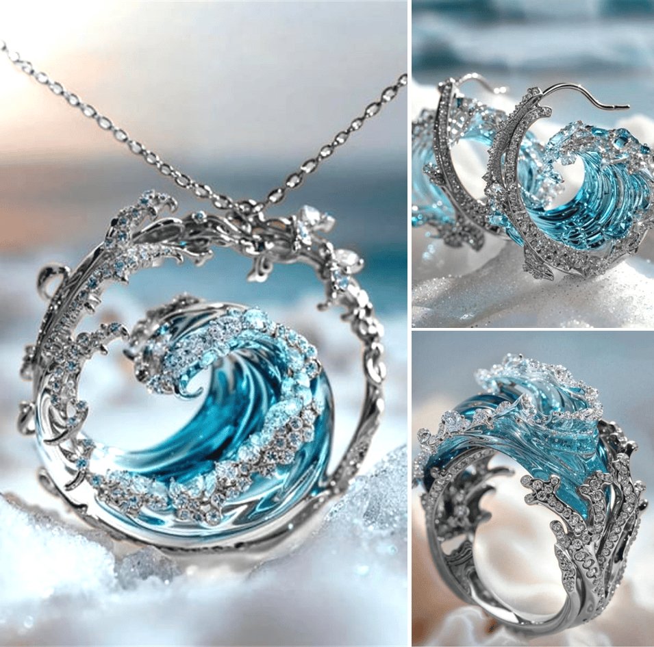 OceanSpirit Necklace - Elegant Maritime Necklace in Gold/Silver Skanto