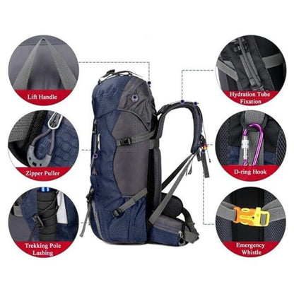 Skanto | 60L Waterproof Hiking Backpack | Lightweight, Ergonomic Design & Smart Storage for Day Hikes & Expeditions