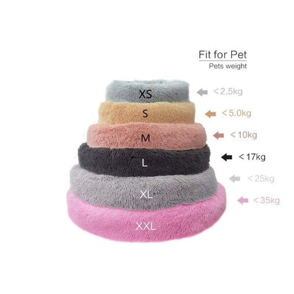 Brehn | Round Plush Calming Donut Dog Bed for Small to Large Dogs