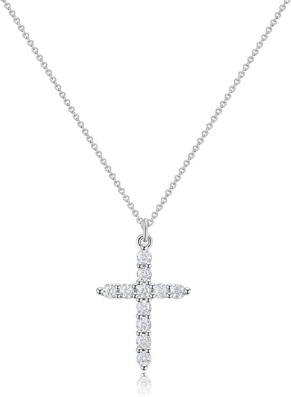 Karnz | Elegant 18K Gold Cubic Zirconia Cross Necklace
