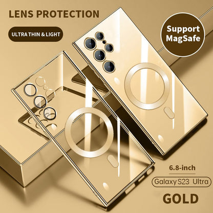 Transparent Luxury Coating Magnetic Case for Samsung