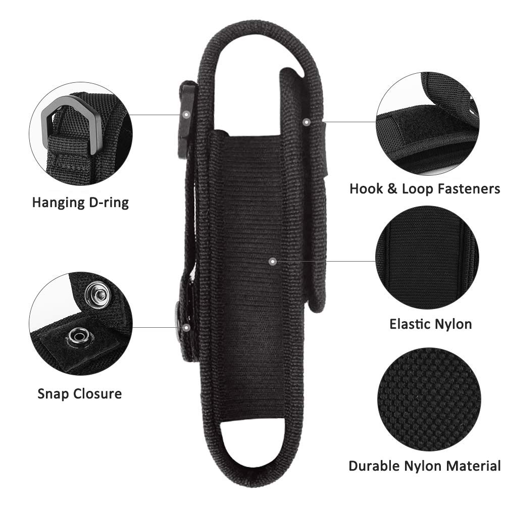 Skanto Skanto | Xtar 2-Pack Flashlight Pouch Holster For 6.5"-8" Flashlights Compatible With Fenix & Sure