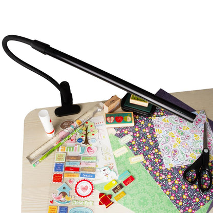 Skanto | Ottlite Clip-On LED Lamp - Adjustable Clearsun Light for Desk, Piano, and Table, Black