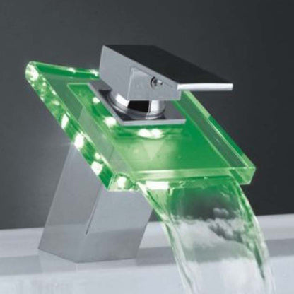 Brehn | Single-lever 1-hole copper basin mixer with LED lighting