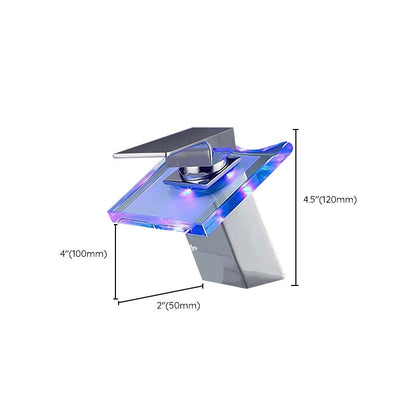 Brehn | Single-lever 1-hole copper basin mixer with LED lighting