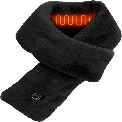 Skanto | Heated Faux Fur Scarf UK – Rechargeable USB Winter Scarf, Soft Thermal Neck Warmer