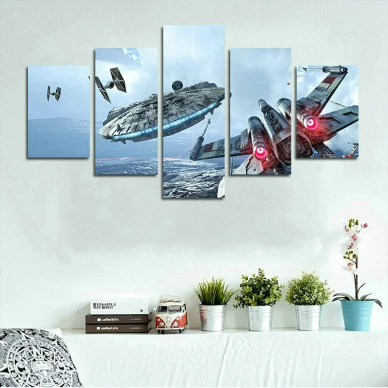 Set of 5 Falcon Wings Wall Canvas | Bowlift