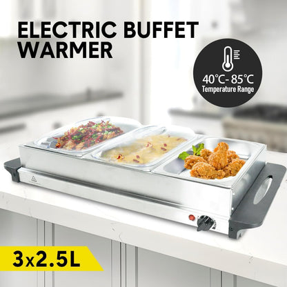 Skanto | Electric Buffet Food Warmer with 3 × 2,5L Pans & Temperature Control – Valtero
