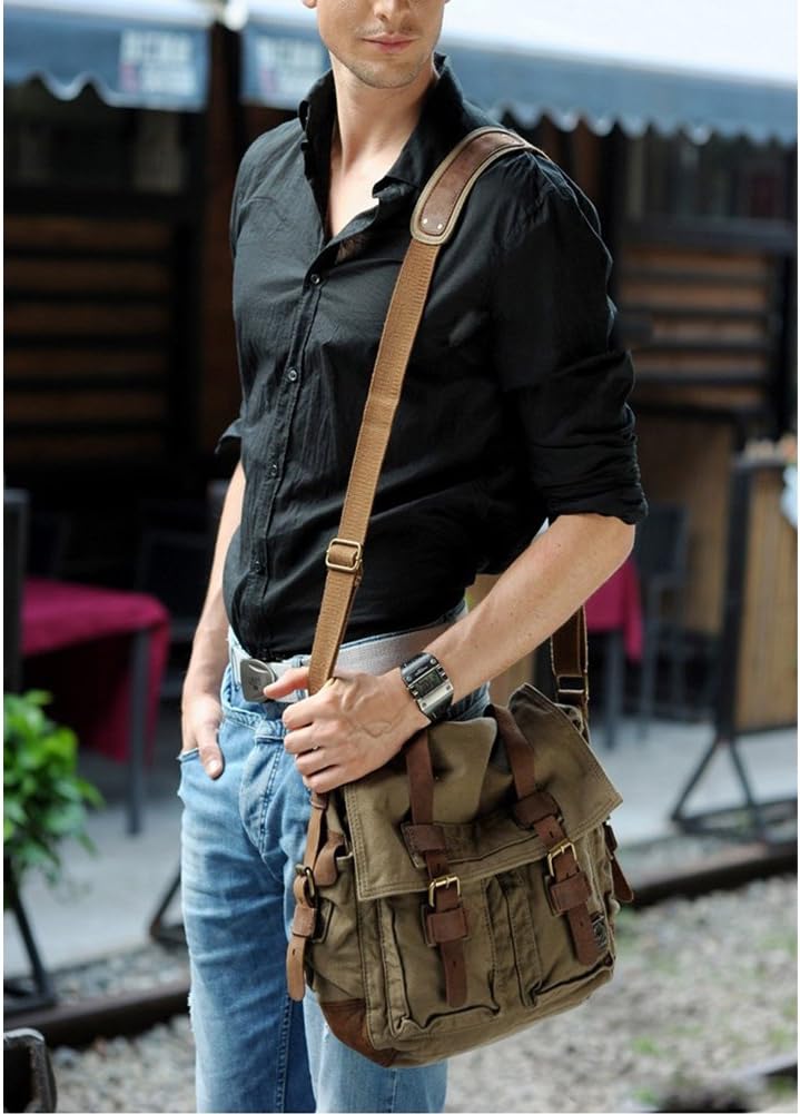 RetroCarry Bag – Vintage Canvas Shoulder Bag for Laptops Bowlift