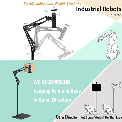Skanto | Adjustable 360° Phone and Tablet Floor Stand – Movira