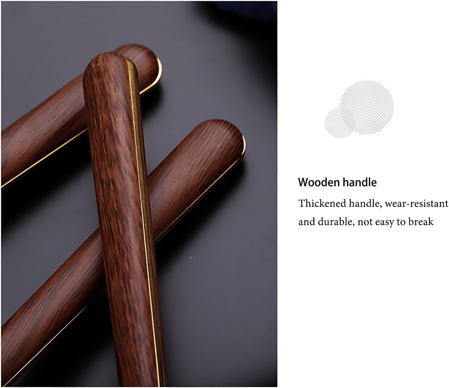 Skanto | Stainless Steel Flatware Set with Wood Grain Handles