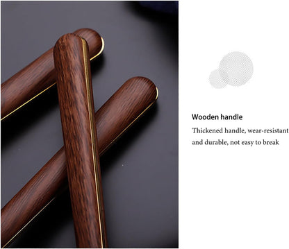 Skanto | Stainless Steel Flatware Set with Wood Grain Handles