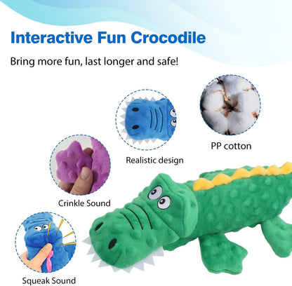 Sandsberg Crocodile Plush Toy for Aggressive Chewers 🐊