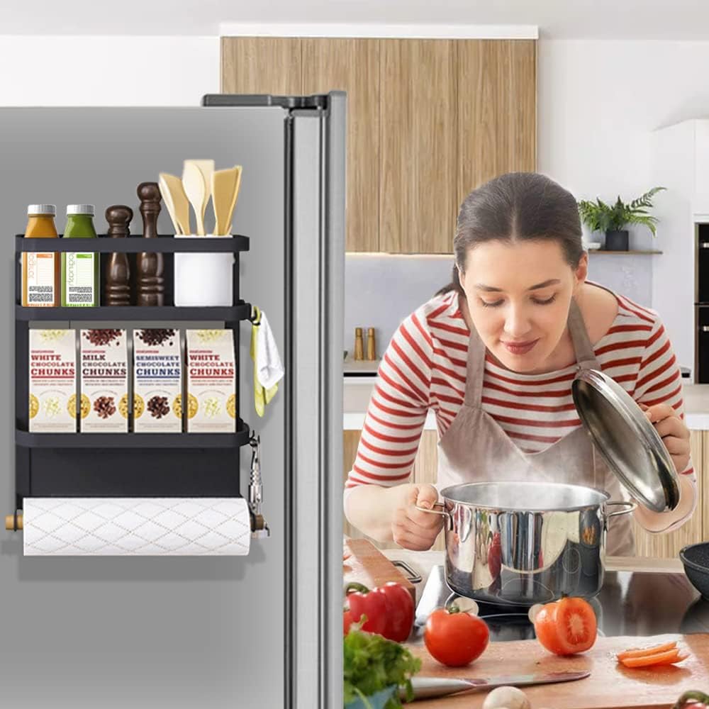 BowLift | Magnetic Fridge Spice Rack with Paper Towel Holder – Oryden