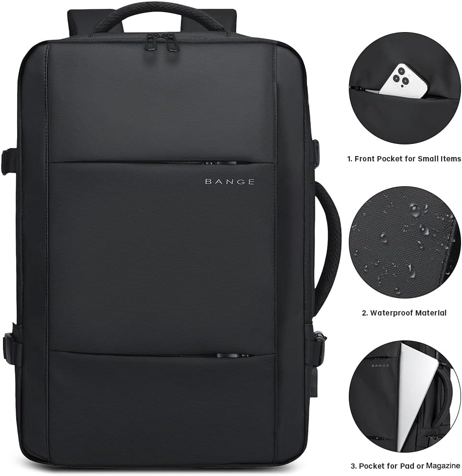 Expandable 26–45L Waterproof Travel Backpack with Laptop Sleeve & Duffle Carry | Bowlift