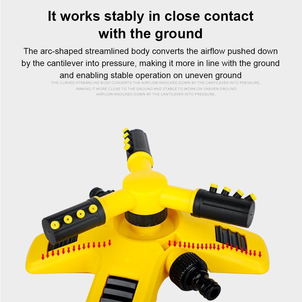 Kalsten | 360° Rotating Lawn Sprinkler | Stable, Multi-Angle Nozzles for Even Coverage in Large Gardens