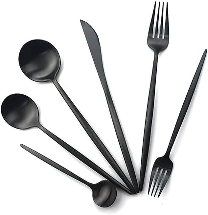 Skanto | Minimalist 36-Piece Stainless Steel Cutlery Set: Elegance and Durability