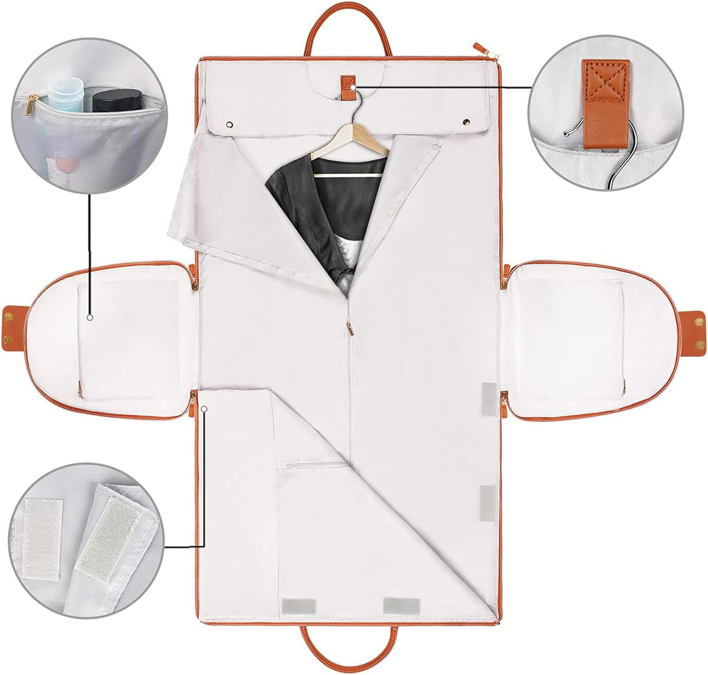 BowLift | Large-Capacity Foldable Women's Garment Travel Bag with Hanging Suit Compartment