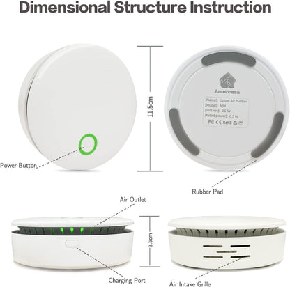 Skanto | FreshAir Ozone Odor Eliminator – Portable Air Purifier for Smoke, Pet Odors & Household Smells