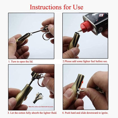 Skanto | SurvivorFlame Permanent Outdoor Lighter – Waterproof Refillable Magnesium Fire Starter