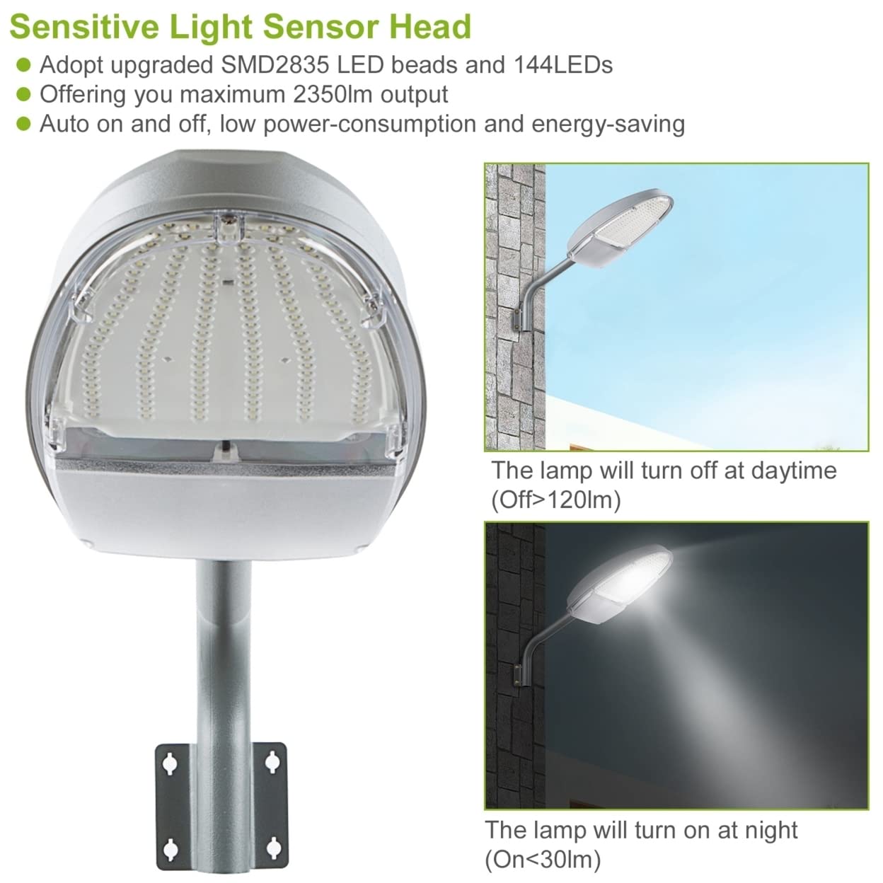 Skanto | Kocaso Wall Pack LED Lights 144 Leds With Photocell Sensor - Ip65 Waterproof Outdoor Lamp