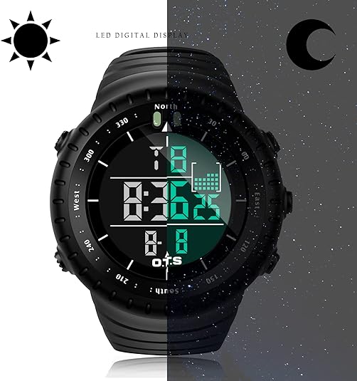 Skanto | Henry Waterproof Men's Digital Sports Watch – Shockproof, Tactical & LED Illuminated Outdoor Watch