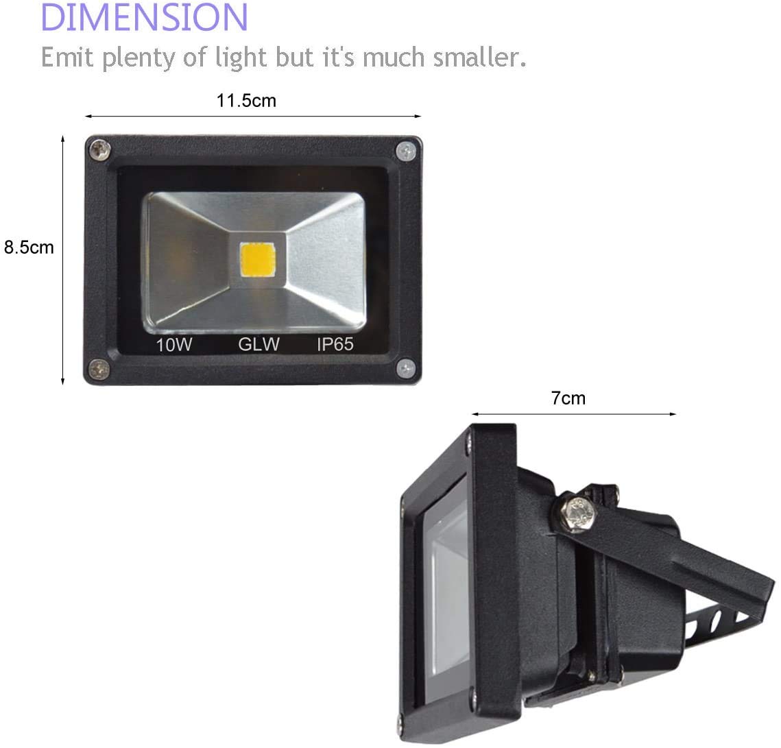 Skanto | Glw 10W LED Flood Light 2 Pack - Warm White Outdoor Light, 750Lm, Halogen Equivalent