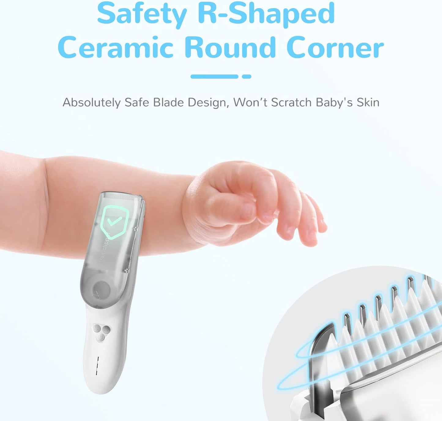 Baby Hair Clipper with Vacuum System – Waterproof Rechargeable Hair Clipper with Storage Box | Karnz