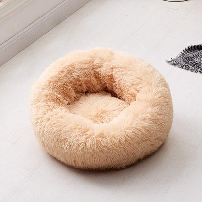 Brehn | Round Plush Calming Donut Dog Bed for Small to Large Dogs