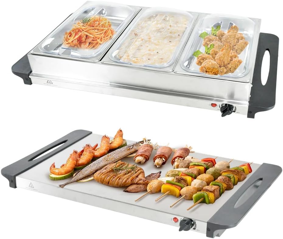 Skanto | Electric Buffet Food Warmer with 3 × 2,5L Pans & Temperature Control – Valtero