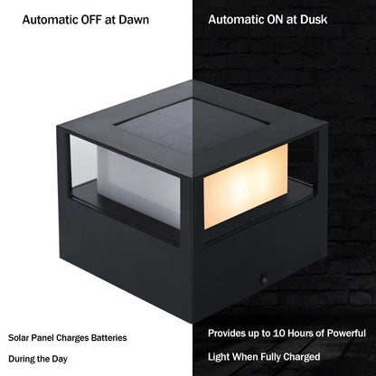 Skanto | VIEWSUN Solar Post Lights 4 Pack - Waterproof LED Fence Lights for 4X4, 5X5, 6X