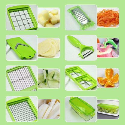 Skanto | 10-in-1 Multifunctional Vegetable Cutter - Quick & Safe Vegetable Cutting